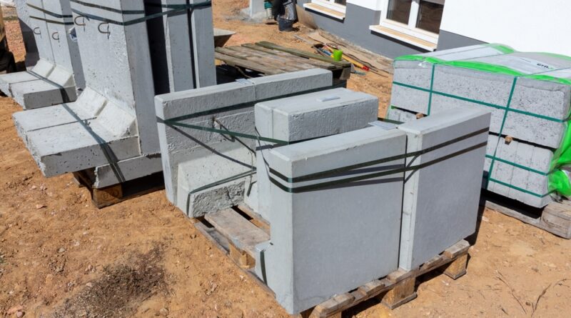 l-steine auf paletten