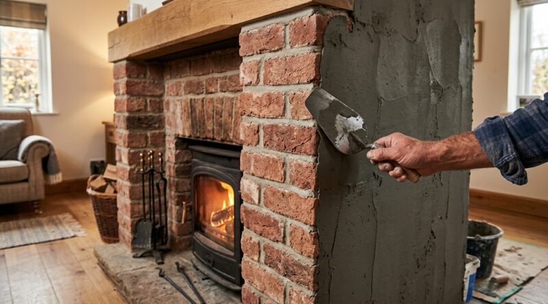 Kamin verputzen